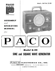 Paco G-34 G34 Sine and Square Wave Generator Manual