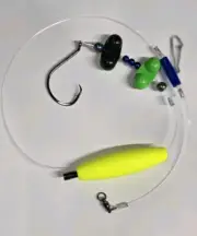 4 Pack Catfish Rigs Slip Sinker Hook, 8/0 Gamakatsu Octopus Circle Hook