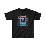 Kids "Game On" Retro Video Game Graphic T-Shirt | Kids Heavy Cotton Tee