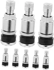 GLEAVI 8pcs Heavy Duty Tire Valve Extensions Stainless Steel Car Wheel Valve Stems Bolt-in Style for Tubeless Tires DIY