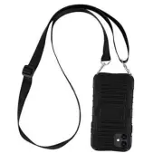 for iPhone 11 6.1 inch Case with Lanyard and Stand for iPhone 11(6.1") Black