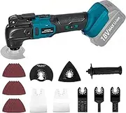 Yofuly Cordless Oscillating Multi Tool Compatible with Makita 18V Li-Ion Battery, Electric Multifunction Multitool Brushless with 23pcs Accessories for Cutting, Grinding, Scraping (NO Batteries)