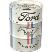Ford Mustang Car Oil Barrel Money Box - Man Cave Gift by Nostalgic Art