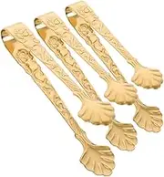 VERDANVERSE 3pcs Mini Stainless Steel Tongs Embossment Handle Food Serving Clips for Appetizers for Tea Parties Weddings Gatherings