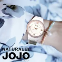 在飛比找momo購物網優惠-【NATURALLY JOJO】純白氣質亮采陶瓷女錶-白x玫