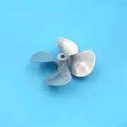 QONXIX 4x60mm Zinc Alloy 4 Blades Propeller Full Immersion Metal Paddle CW CCW Spare Parts for RC Fishing Bait Tug Boat Load Ship RC Boat Propellers (Color : 1pc Negative 4mm)