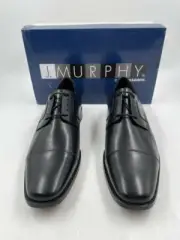 J. MURPHY NOVICK BLACK CAP TOE LACE UP SHOE DRESS MENS 13 M