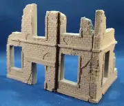 HQ72 Resin Products Destroyed Brick Building Front #2