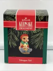 Hallmark Keepsake Ornament 1992 Toboggan Tail Christmas Ornament FREE SHIPPING