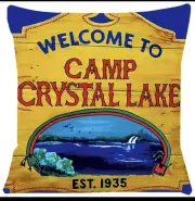 CAMP CRYSTAL LAKE JASON VOORHIES SOFT CUSHION PILLOW CASE NEW