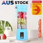 Portable Juice Smasher USB Charging 380ML Mini for Kitchen/Travel (Blue)