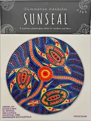 Stained Glass Window Decal TURTLE ISLAND SUNSEAL Transparent Sticker