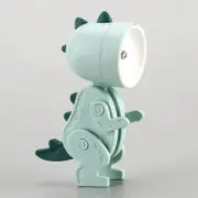 Mini Creative Cartoon LED Night Light, Oral Folding Table Lamp, Bedroom, Office, DIY L Green Dinosaur-A With Battery