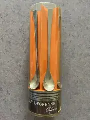 (6) New Vintage Guy Degrenne Orfevre Iced Tea Spoons In Container.