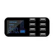 8Port Multi USB Type-C HUB Adapter Car Charger Dock Charging Station LED Display