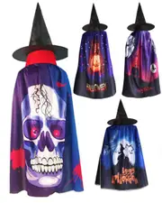 Child Witch Cloak Hat Costume Set