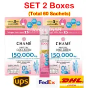 CHAME Krystal Collagen Nourish Nail Hair Skin Bone Body Joint 2 BOX -60 Sachets