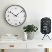 NEW One Six Eight London Carmen Wall Clock, Cool Grey, 30cm