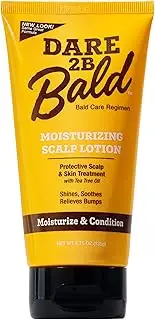 Dare 2B Bald Moisturizing Scalp Lotion | Bald Head Care Regime | Condition, Protect, and Treat the Scalp Against Flaking | Bald Head Moisturizer for Men- 4.75 OZ