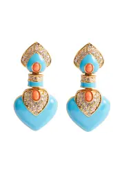 Kenneth Jay Lane Clip-on Drop Earrings - Turquoise ONE SIZE