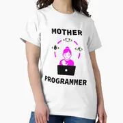 Mother Programmer, Busy Mom, Happy! SoftwareShirtRound-necked comfortable