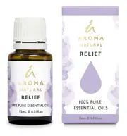 Aroma Natural by Tilley - Relief 15ml 100% Essential Oil Blend