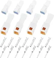 VGOL 10 Sets 2 Pin JST Connector Sockets Male and Female Plugs with Terminals Waterproof Shell Wire Harness Plugs Suitable for Motorcycles and Scooters