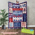 Baseball Mom Behind Every Baseball Player Blanket Baseball Mom Blanket Baseball