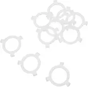 DECOMELODY Convert E27 to E26 Light Fixtures 10 Pcs Plastic Iron Lamp Shade Retaining Rings