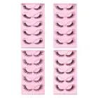 Foxes Eye False Eyelashes Wispy Cats Eye Faux Mink Lashes Volume Fake Eyelash
