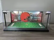 Cleveland Browns Custom 2 Mini Helmet display case with LED lights