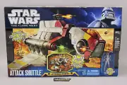 NOS 2011 Hasbro Star Wars Clone Wars Republic Attack Shuttle/Base Playset Sealed