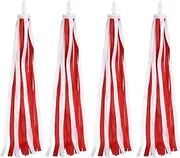 uxcell Bike Streamers, 2 Pair Colorful Scooter Handlebar Tassels Grips Ribbon Accessories Decorations for Bicycle Tricycle Handles, Red White