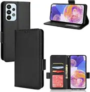 Compatible with Samsung Galaxy A23 4G / A23 5G Wallet Case,Compatible with Samsung Galaxy M23 Wallet Case,PU Leather Folio Flip Case Compatible with Samsung Galaxy F23 Cell Phone Leather Case Black