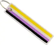 [Zigvert] LGBT Bisexual Lesbian Rainbow Non-Binary Transgender Asexual Flag Keychain