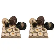 2x Rosewood Maze-A-Log 30cm Rabbit/Guinea Pig Treat Challenge Pet Feeder Natural
