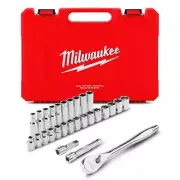 Milwaukee 48229510 28pce 1/2" Drive Metric Socket Wrench Set