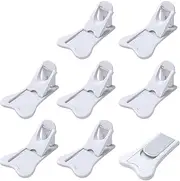 BLUEQUE Sliding Door Lock - 8 Pack Child Safety Sliding Window Lock, Child Proof Locks for Doors, Closets & Cabinets, Childproof Your Home, Easy to Installation, Provides More Security,No Drill Needed