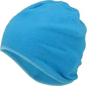 [X AUTOHAUX] Cycling Hat Keep Warm Tab Hard Hat Liner Polar Fleece Fabric Sky Blue 25x19cm 1 Pcs