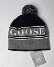 NWT Canada Goose Pom Toque Navy Marine Beanie Hat Wool Made In Italy Mens OS