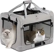 PEGIC Extra Large Cat Carrier for 2 Cats, Portable Soft Sided Large Pet Carrier for Traveling, Indoor and Outdoor Uses, 24"×16"×16"