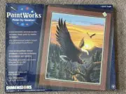 PaintWorks Easy & Fun Paint-by-number Eagle #91017 Vintage 1998 New in Package