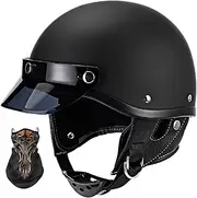 Adult Open Face Motorbike Helmet ECE Approved Half Shell Helmet with Visor