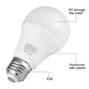 9w E26智能光傳感器LED燈泡內置光感檢測