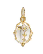 Temple St. Clair 18K Yellow Gold Fj Crystal & Diamond Flower Amulet Pendant