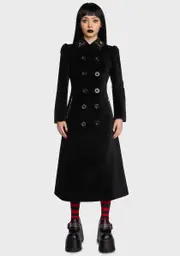 [Dolls Kill x Emily The Strange] Gothic Rebel Trench Coat