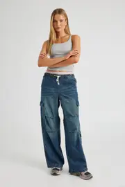 [Factorie] Factorie - Sasha Utility Denim Pant - Dirty indigo 10 DIRTY INDIGO