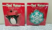 LOT of 2 REUSABLE HAND WARMERS Snowflake and Penguin NEW