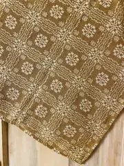 New Primitive Lover's Knot DARK MUSTARD COVERLET THROW or TABLE CLOTH Blanket