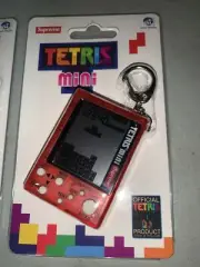 Supreme Tetris Mini Clear Handheld Game Keychain Rechargeable [RED] RARE